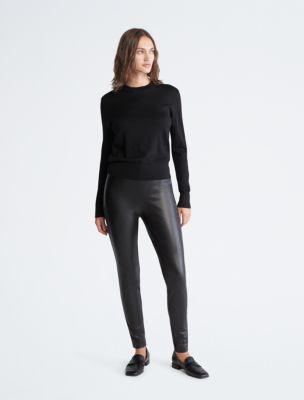 Calvin klein leather clearance leggings