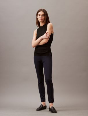 Solid Ponte Skinny Pants, Ink