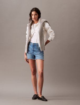 Midi jean shorts shops