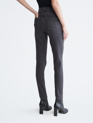  Calvin Klein Girls' Stretch Denim Jeans, Full-length Skinny Fit  Pants With Pockets, Stratus, 7: Clothing, Shoes & Jewelry
