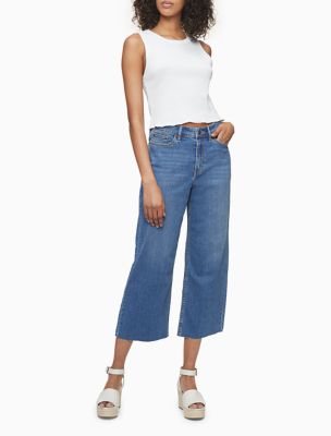 mid waist cropped jeans