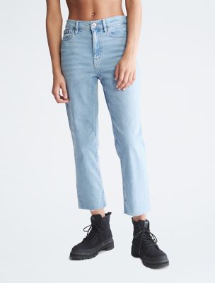 Straight Fit High Rise Vintage Blue Ankle Jeans | Calvin Klein® USA