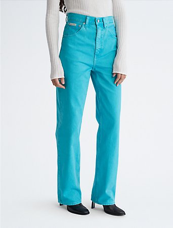 Color High Rise Relaxed Straight Leg Jeans | Calvin Klein