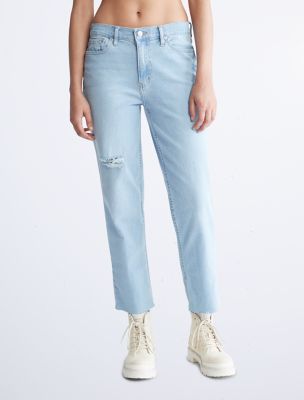 Straight Fit High Rise Vintage Stretch Jeans | Calvin Klein® USA
