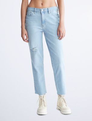 Straight Fit High Rise Vintage Stretch Jeans | Calvin Klein