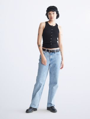 Calvin Klein Women's 90s Fit High Rise Jeans - Blue - 28