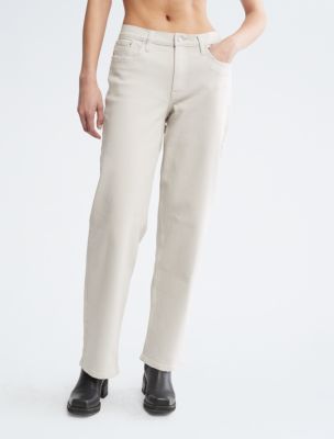 Calvin Klein Dress Pants Womens 2 Beige Polyester Blend Low Rise