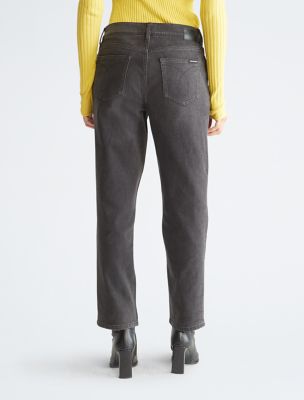 High Rise Straight Leg Jeans Calvin Klein