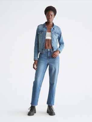 High Rise Straight Jeans Calvin Klein®