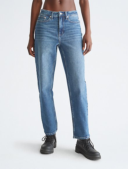 Calvin Klein Dames Kleding Broeken & Jeans Jeans High Waisted Jeans High Rise Mom Jeans 