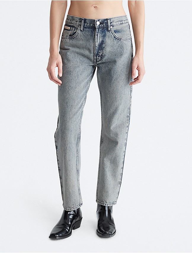 High Rise Straight Leg Fit Jeans | Calvin Klein® USA