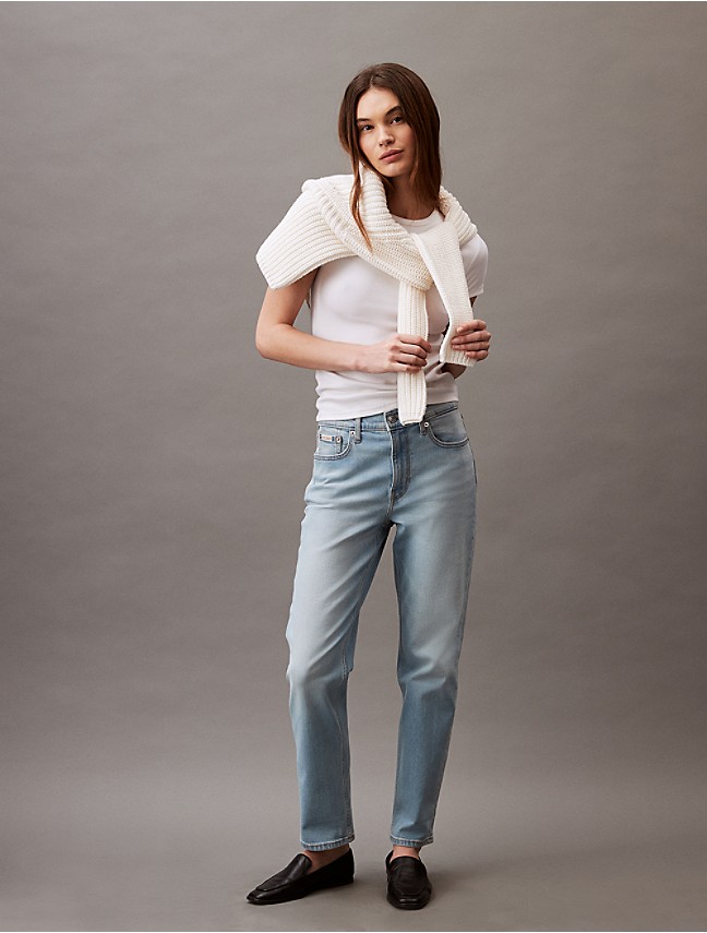 THE KRIPT Hem straight-leg mid-rise jeans - ShopStyle