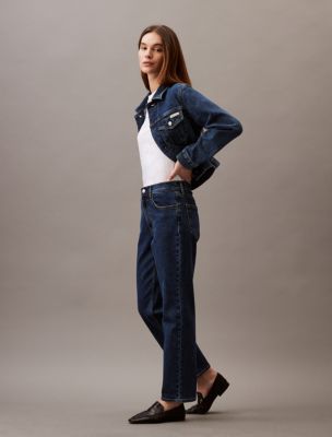 Calvin Klein Jeans J20J221244 Azul - textil Vaqueros rectos Mujer