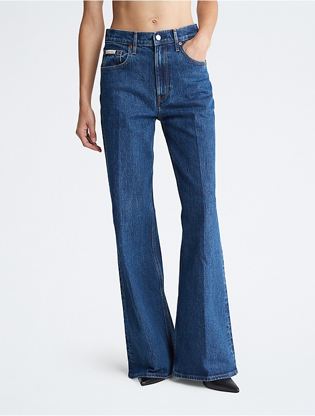 USA | Klein® Fit Leg Rise High Jeans Wide Calvin