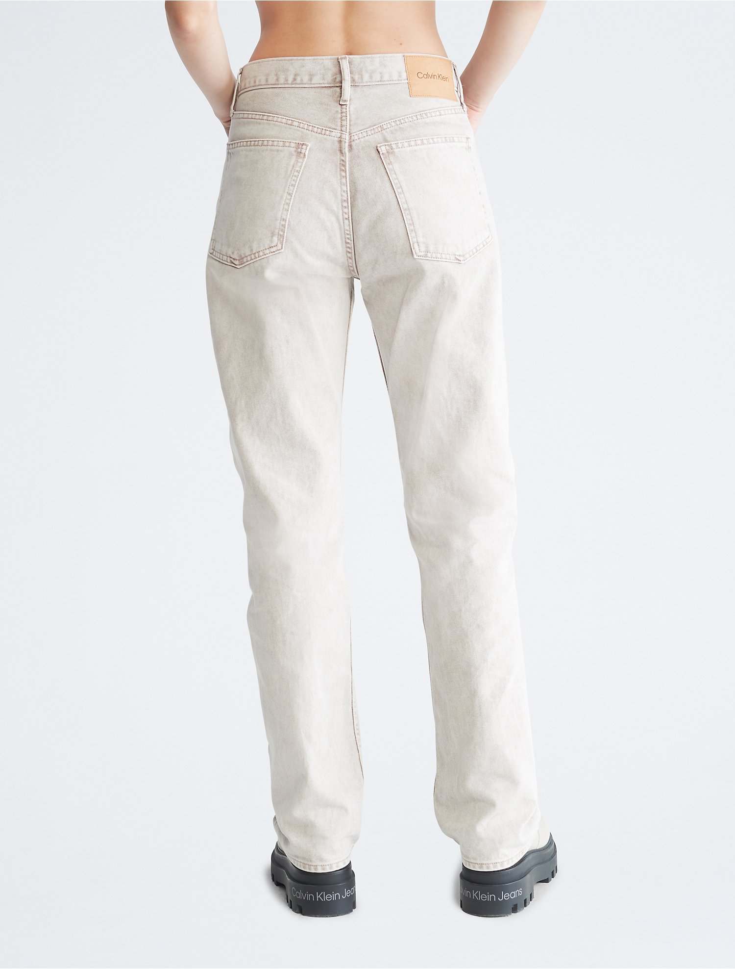 Naturals Standard Straight Fit Moon Wash Jeans | Calvin Klein® USA
