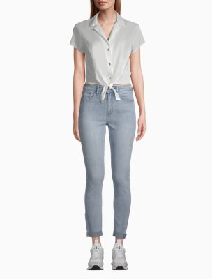 calvin klein high rise ankle skinny jeans