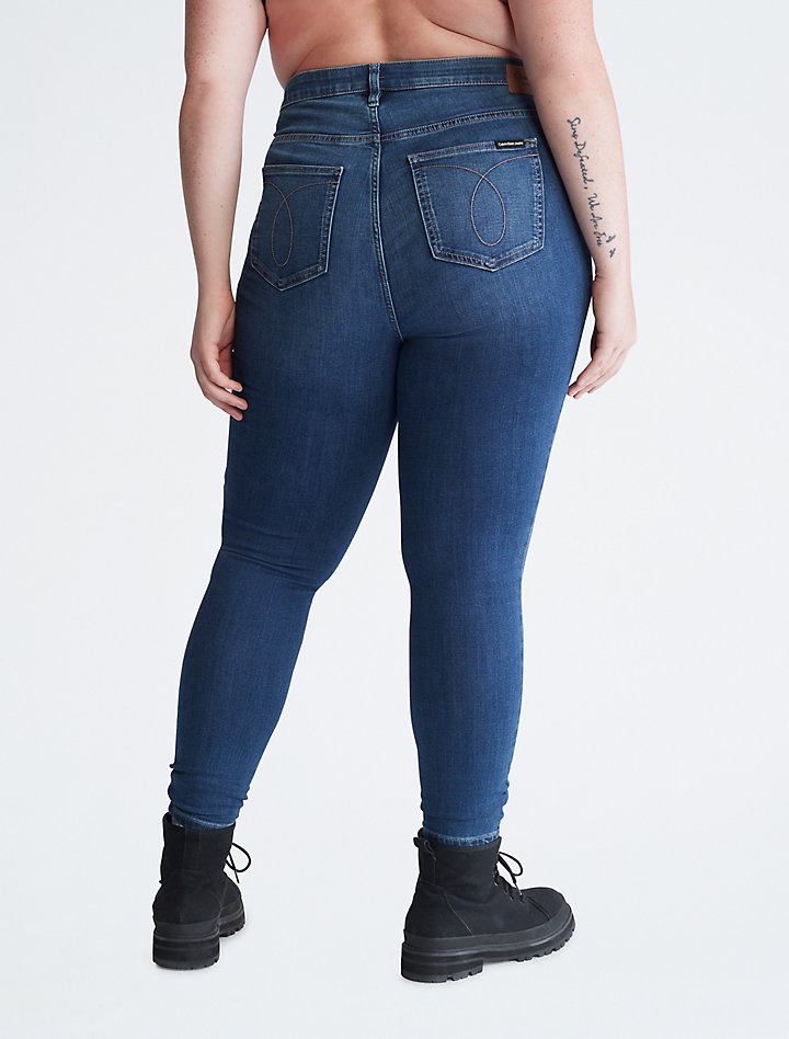 Plus Size Skinny High Repreve® Dark Wash Jeans | Calvin Klein® USA