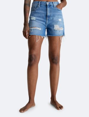 Distressed mom hot sale shorts