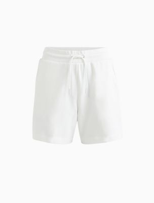 Logo Tape Drawstring Shorts, Brillant White