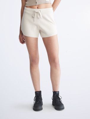 Ribbed Drawstring Shorts