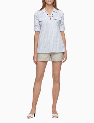 calvin klein linen shorts