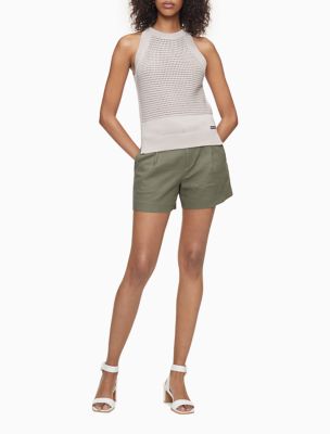 calvin klein linen shorts