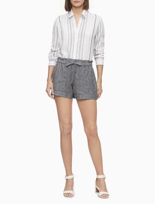 calvin klein linen shorts