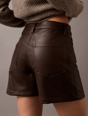 Thumbnail of 90s Faux Leather Shorts, Mulch