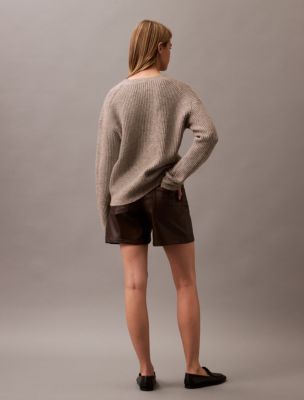 Thumbnail of 90s Faux Leather Shorts, Mulch