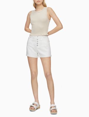 calvin klein jean shorts womens