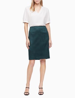 calvin klein suede skirt