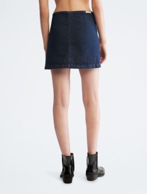 Flocked Monogram Denim Mini Skirt - Women - Ready-to-Wear