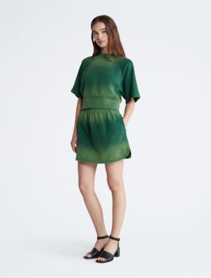 Sunbleached Terry Crewneck T-Shirt + Mini Skirt, 