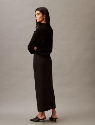 Structured Stretch Skirt, Black Beauty