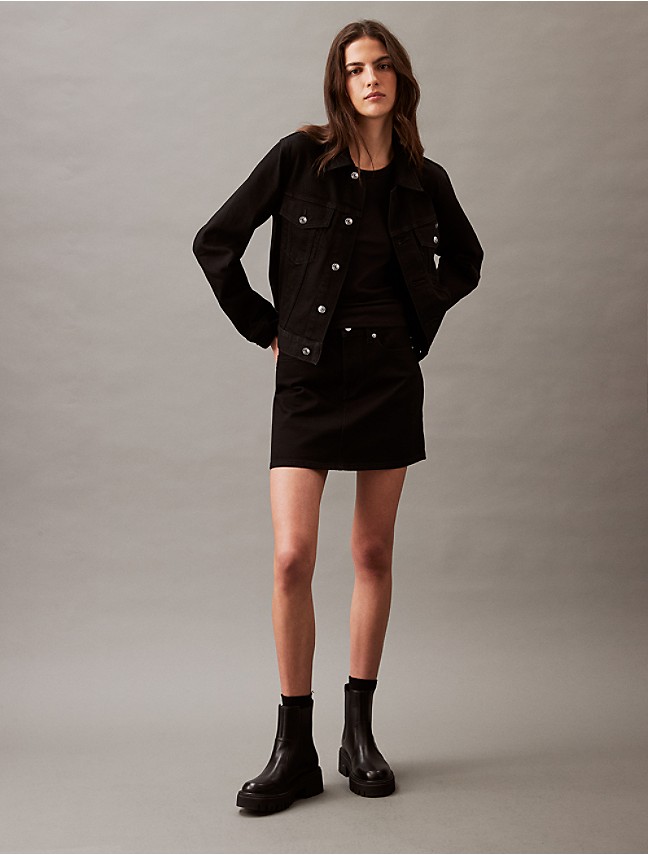 Calvin Klein Womens Skirt Size 30 New w/tags Mini Distressed Denim