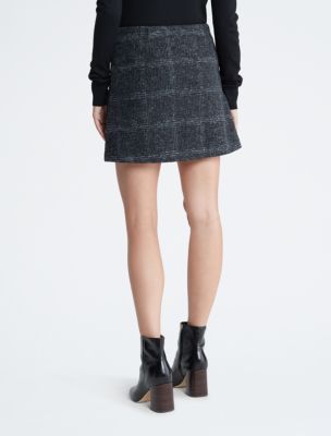 Theory plaid mini outlet skirt