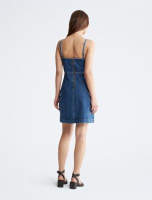 Plus Size Utility Denim Shirt Dress