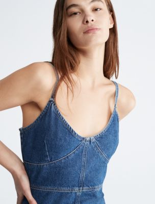 Utility Denim Tank Dress