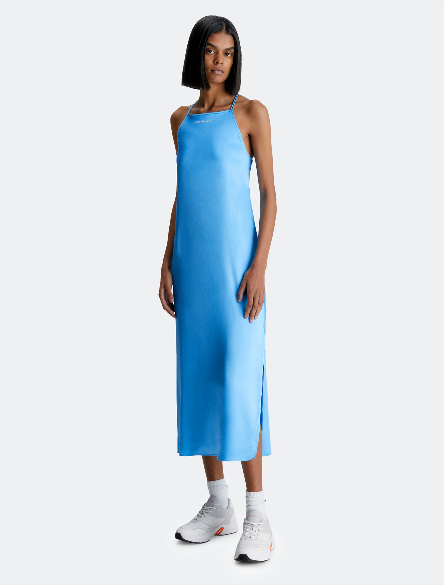 Open Back Maxi Slip Dress | Calvin Klein
