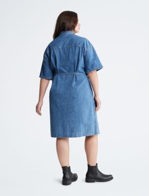 Plus Size Denim | Dress USA Klein® Calvin Utility Shirt