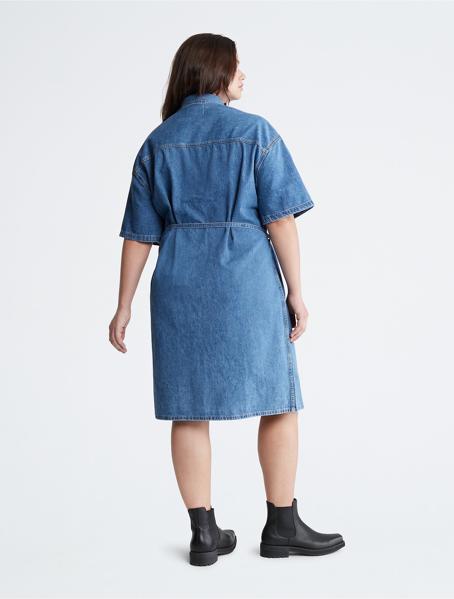Plus Size Denim Shirt Dress | Calvin Klein