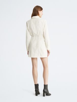 Button-Down Seersucker Shirt Dress