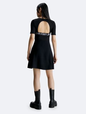 Logo Tape Long Sleeve Dress Calvin Klein®