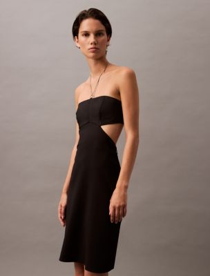 Halter Cut Out Mini Dress Calvin Klein
