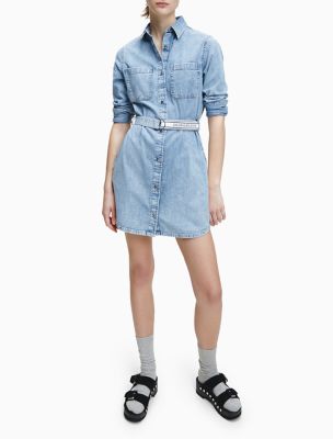 calvin klein button up dress