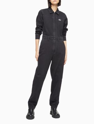 calvin klein denim jumpsuit womens