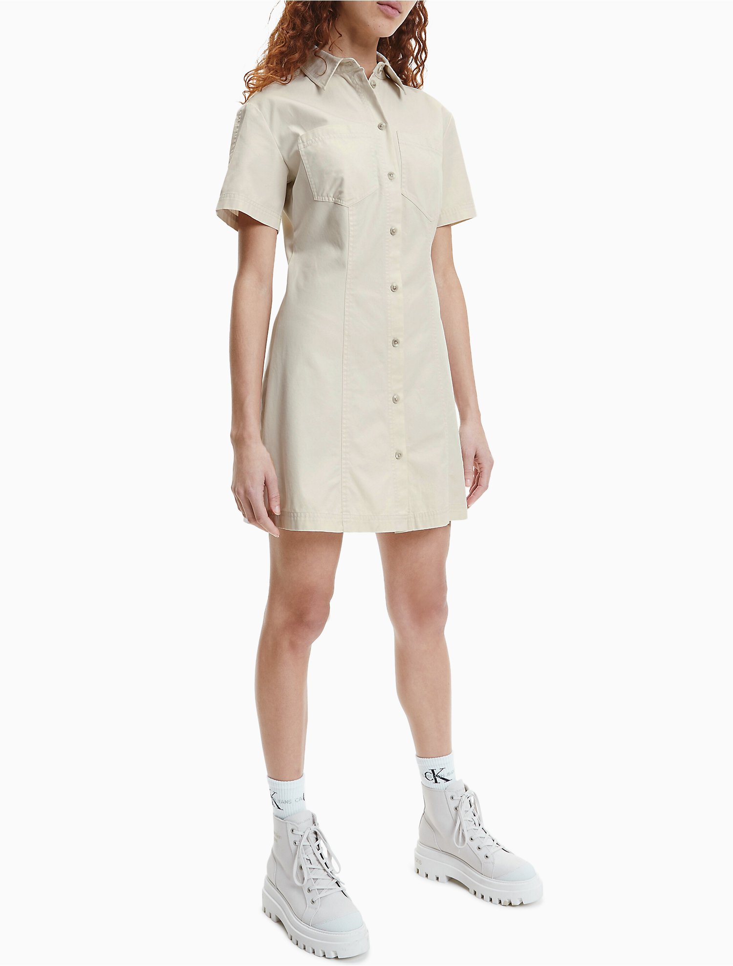 Twill Mini Shirt Dress | Calvin Klein® USA