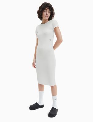 White Midi Dress - Bodycon Midi Dress - Sleeveless Bodycon Dress