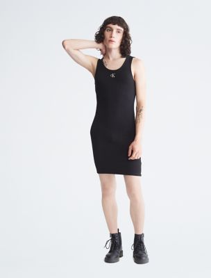 | Calvin Ribbed Klein® Mini USA Dress Slub Strappy
