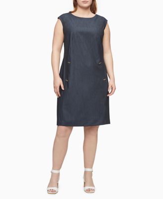 calvin klein denim sheath dress